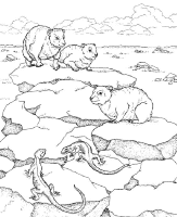 A coloring page of nature in africa